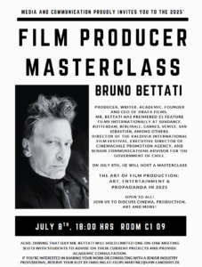 Filmplakat mit Porträt von Bruno Bettati